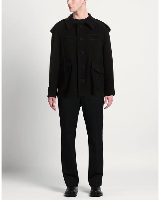 NAMACHEKO Black Coat Virgin Wool for men