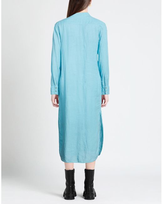 120% Lino Blue Midi-Kleid
