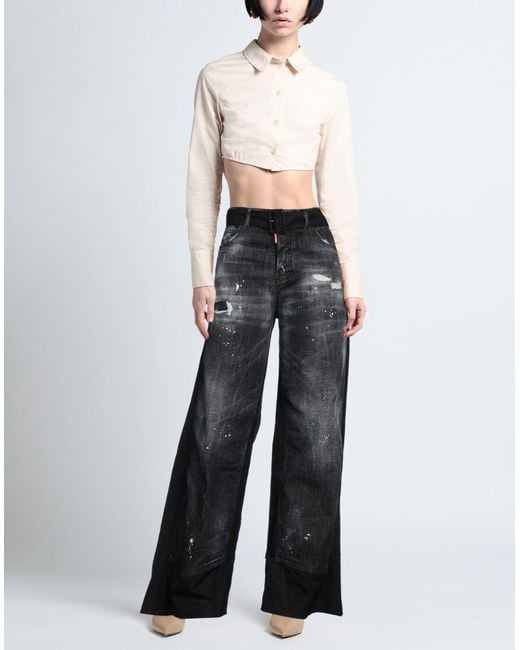DSquared² Black Jeans Cotton, Elastane, Polyester