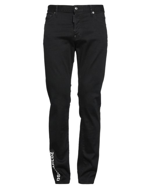 DSquared² Black Jeans Cotton, Polyester, Elastane for men