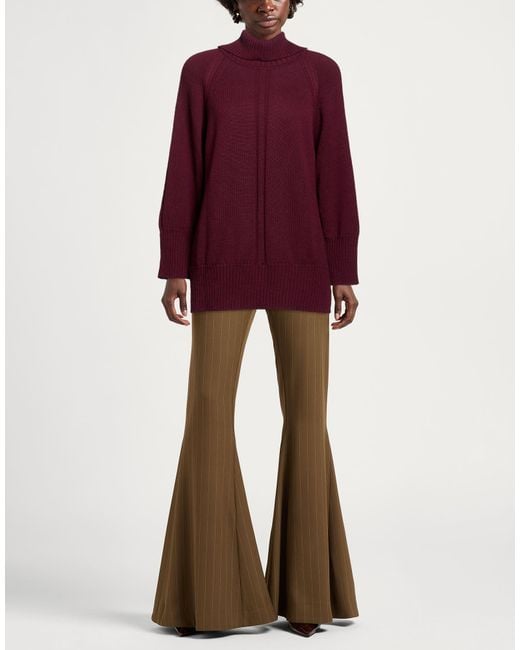 Alpha Studio Purple Turtleneck Wool