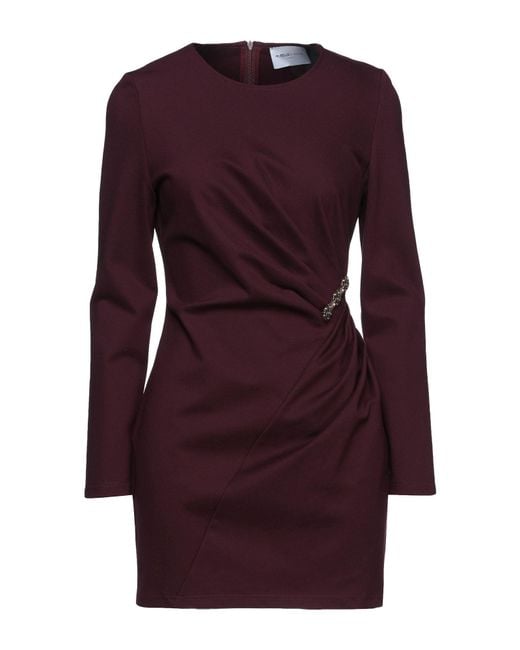 Isabelle Blanche Synthetic Short Dress in Maroon (Purple) | Lyst