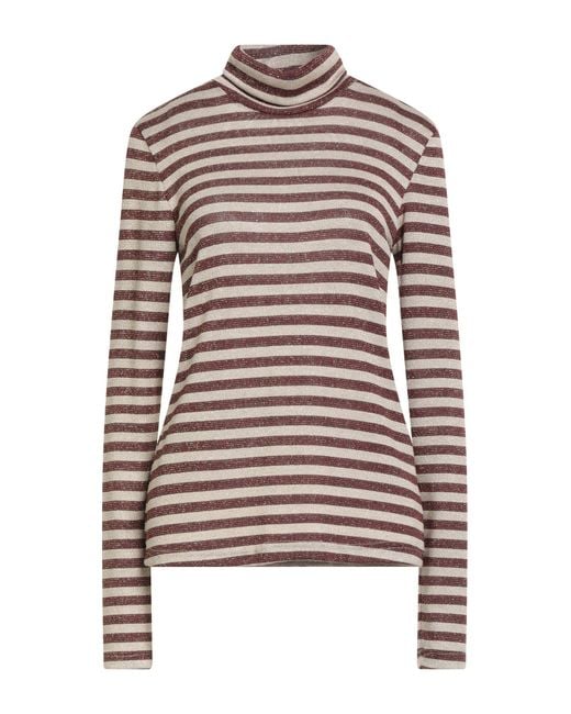 Shirtaporter Red T-Shirt Viscose, Polyester, Lurex