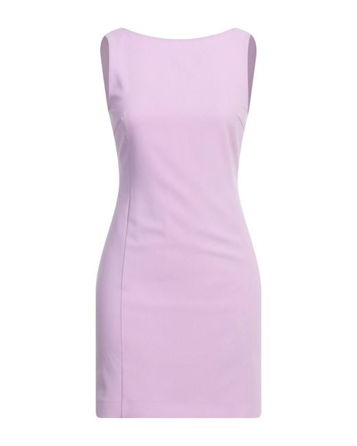 Patrizia Pepe Purple Lilac Mini Dress Polyester, Elastane