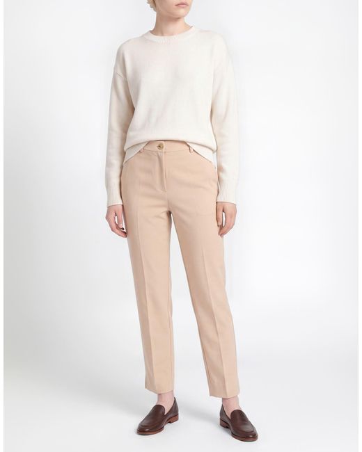 SOLOTRE Natural Pants Polyester, Elastane, Acetate, Viscose