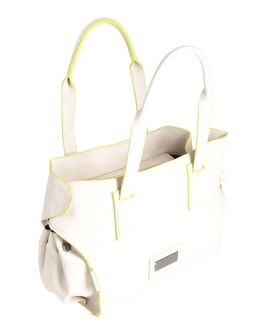 ALESSIA SANTI White Handbag Textile Fibers