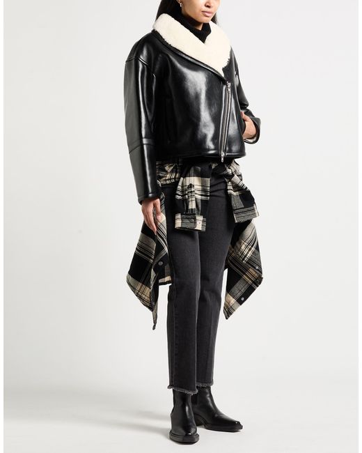 Stand Studio Black Shearling & Teddy