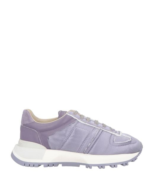 Maison Margiela Purple Lilac Sneakers Leather, Textile Fibers