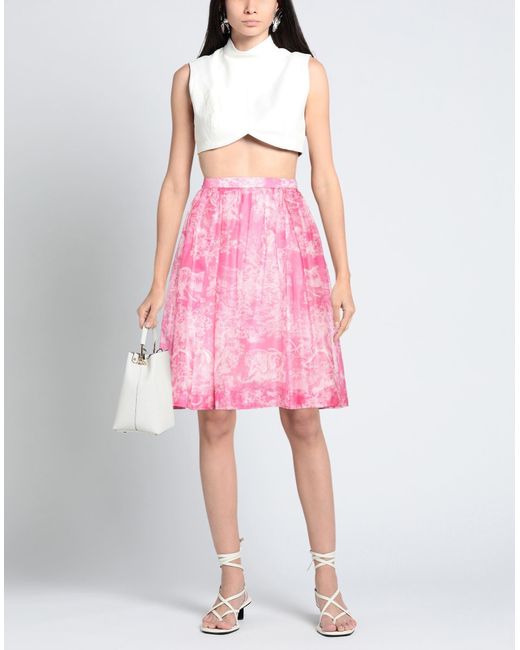 Dior Pink Midi Skirt
