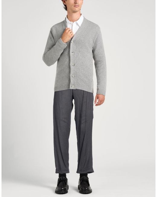 Alpha Studio Gray Pants Linen for men
