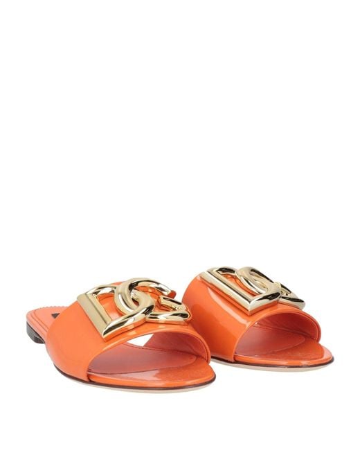Dolce & Gabbana Orange Sandals Calfskin