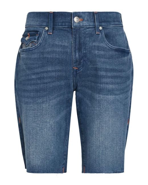 True Religion Blue Denim Shorts for men