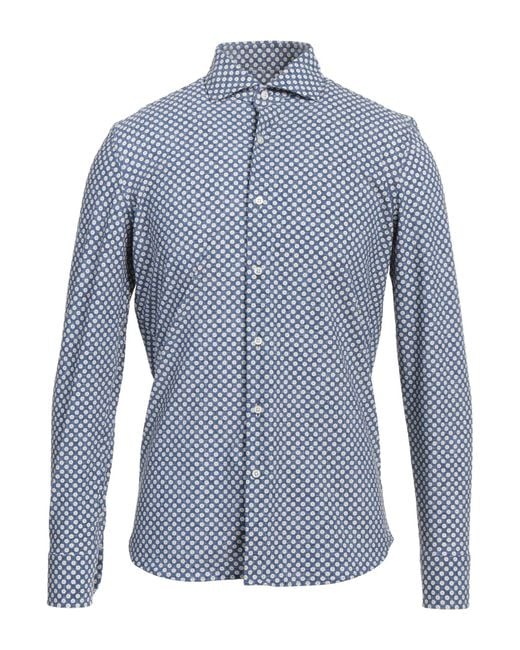 Ghirardelli Blue Shirt Polyamide, Elastane for men