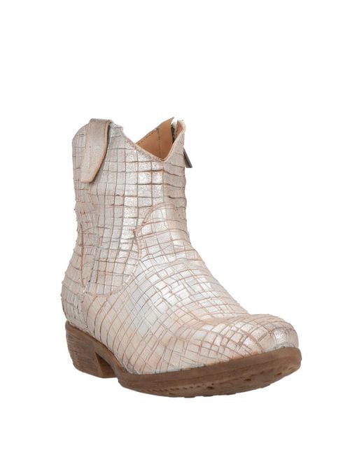 Divine Follie Natural Ankle Boots Leather