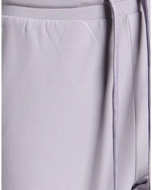 EA7 Gray Lilac Pants Cotton, Elastane