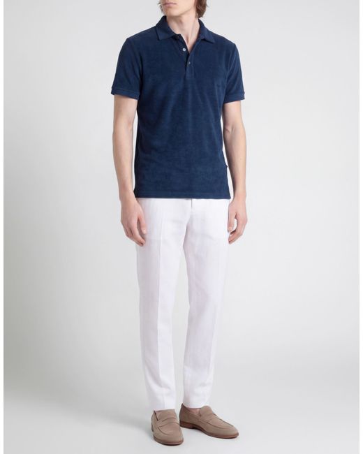 Fedeli Blue Polo Shirt for men