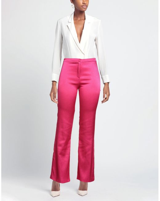 Éclà Pink Fuchsia Pants Polyester