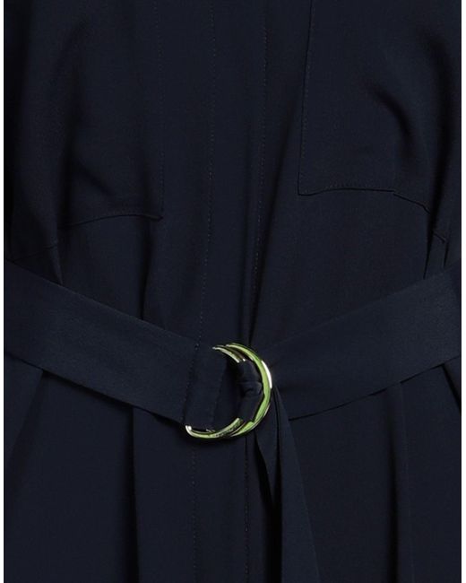 Semicouture Blue Midi Dress Acetate, Silk