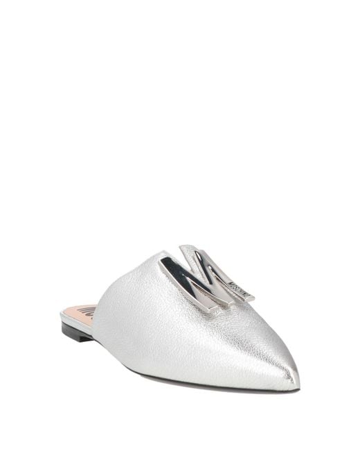 Moschino White Mules & Clogs