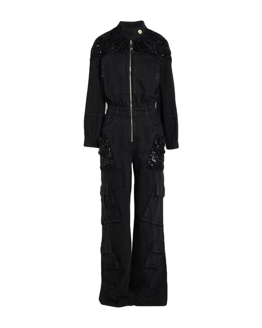 Elisabetta Franchi Black Jumpsuit Cotton