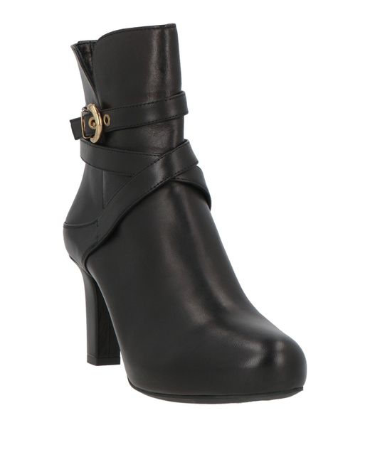 Unisa Black Ankle Boots Leather