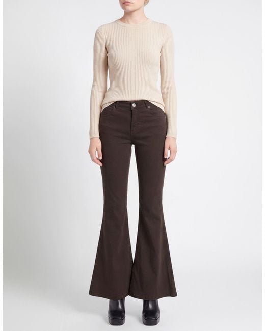 Pinko Brown Dark Jeans Cotton, Elastane