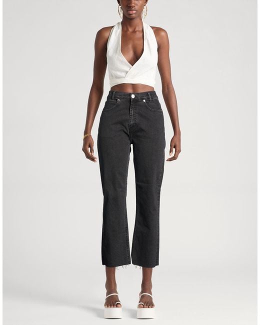 Sandro Gray Jeans Cotton, Polyester, Elastane