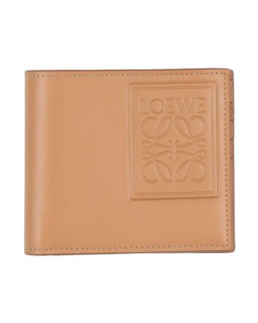 Loewe Natural Camel Wallet Leather