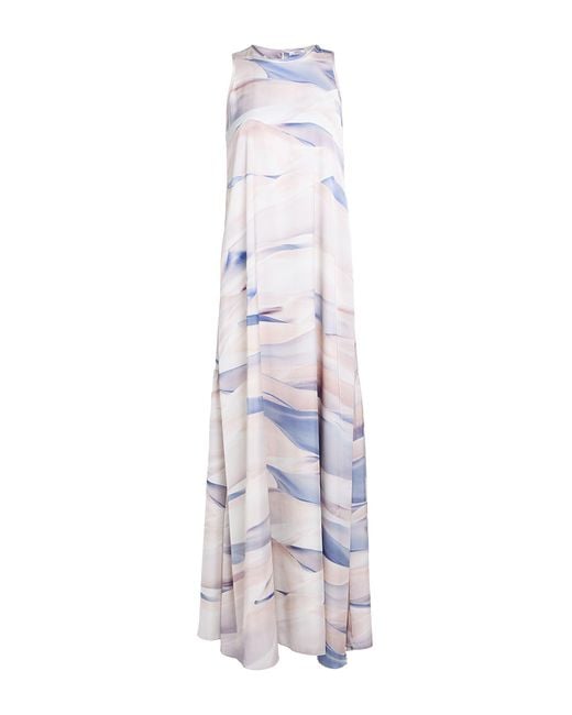 Peserico White Maxi Dress Polyester
