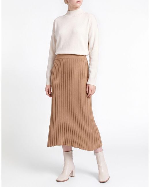 Carla G Brown Midi Skirt Viscose, Polyester, Nylon