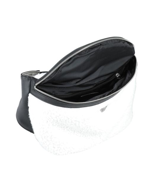 Emporio Armani White Belt Bag Textile Fibers for men