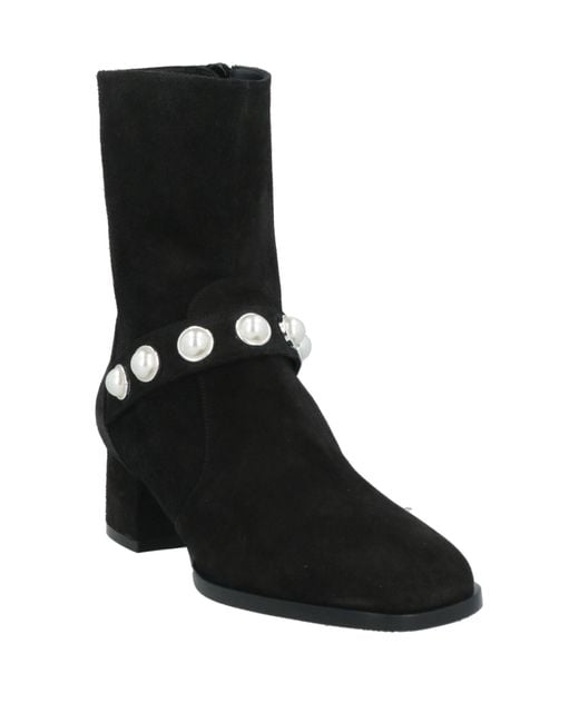 Stuart Weitzman Black Ankle Boots Leather