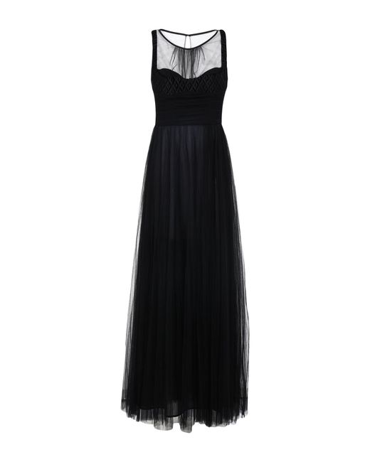 Elisabetta Franchi Black Maxi Dress Polyamide, Cotton, Elastane