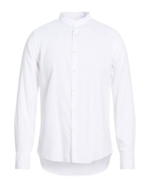 GMF 965 Men's White Shirt Linen Cotton