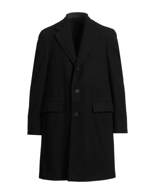 Caruso Black Coat Wool for men