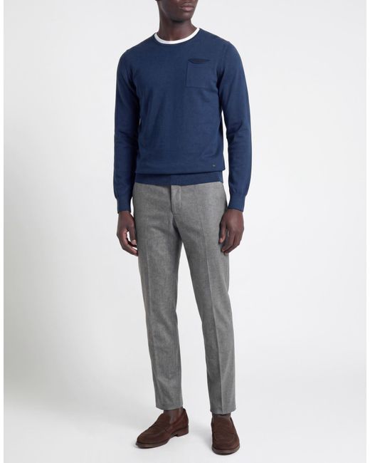 LABORATORI ITALIANI Blue Sweater Cotton for men