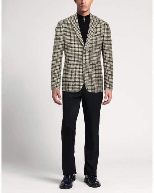 DIGEL Black Dark Blazer Virgin Wool, Cotton, Polyester for men