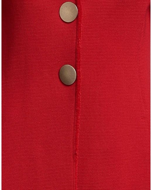 Charlott Red Overcoat & Trench Coat