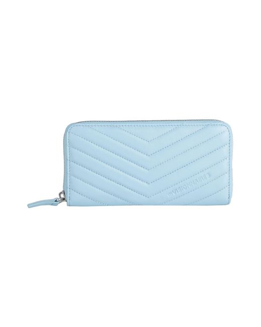 LES VISIONNAIRES Blue Sophie Silky Leather -- Sky Wallet Lambskin