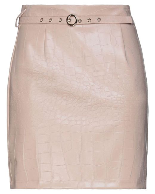 Dixie Pink Blush Mini Skirt Polyurethane, Polyester