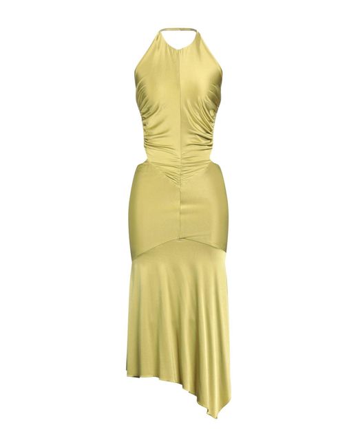 Alexandre Vauthier Yellow Midi Dress