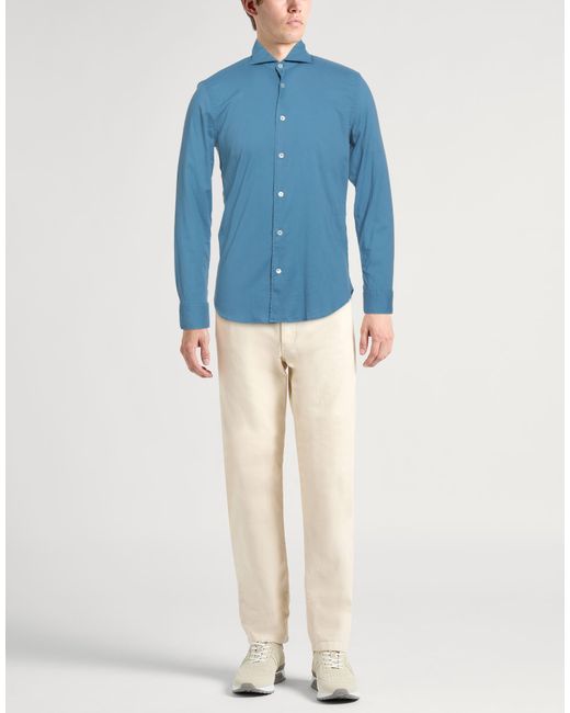 Camisa Fedeli de hombre de color Blue
