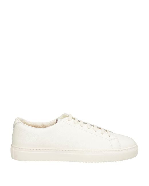 Doucal's White Cream Sneakers Leather for men