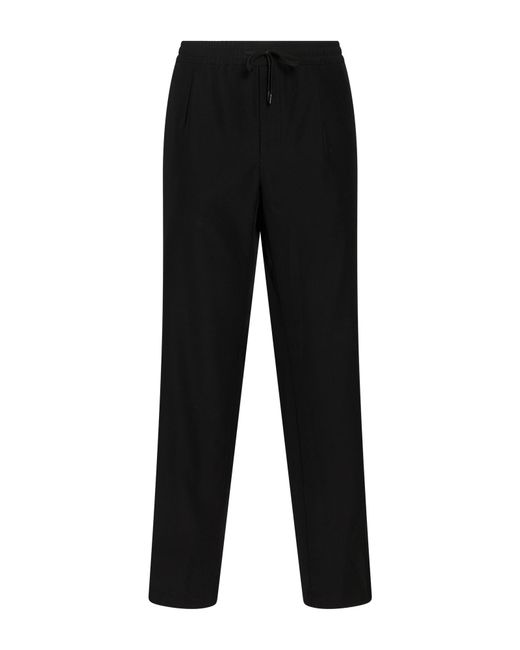 Boggi Black City Pants Virgin Wool for men