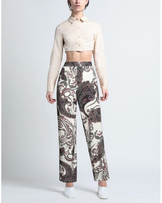 Peperosa Gray Pants Polyester