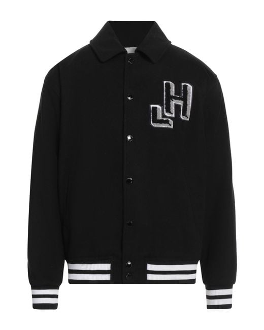 hinnominate Black Jacket Polyester, Viscose, Elastane for men