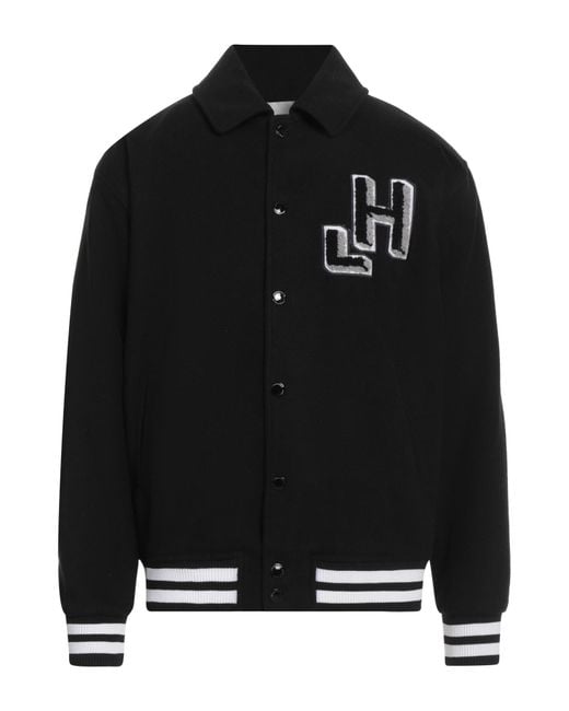 hinnominate Black Jacket Polyester, Viscose, Elastane for men