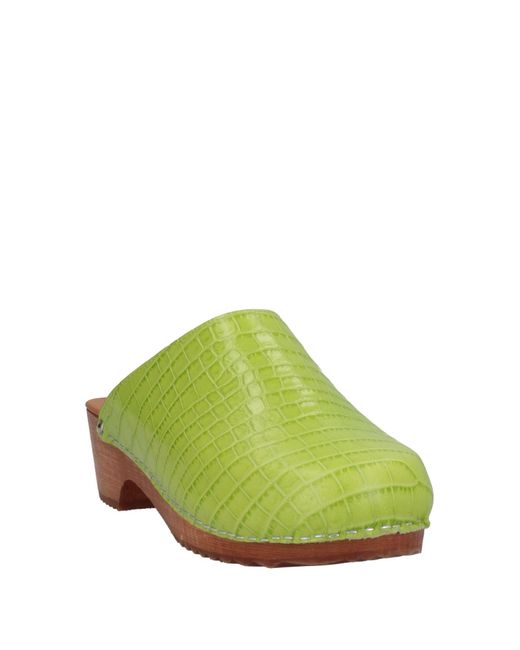 FIGURE DECORATIVE Green Mules & Clogs Soft Leather