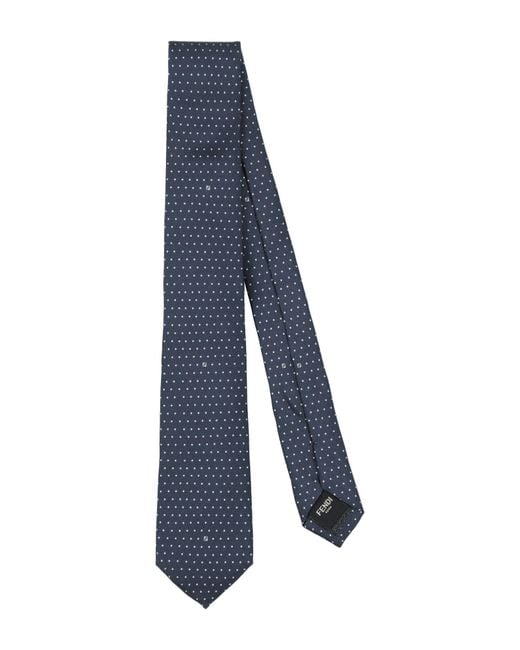 Fendi Blue Midnight Ties & Bow Ties Silk for men