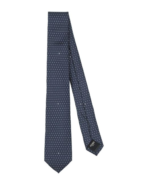 Fendi Blue Midnight Ties & Bow Ties Silk for men